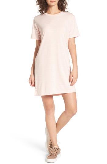 Women's Cotton Emporium Stripe T-shirt Dress - Pink