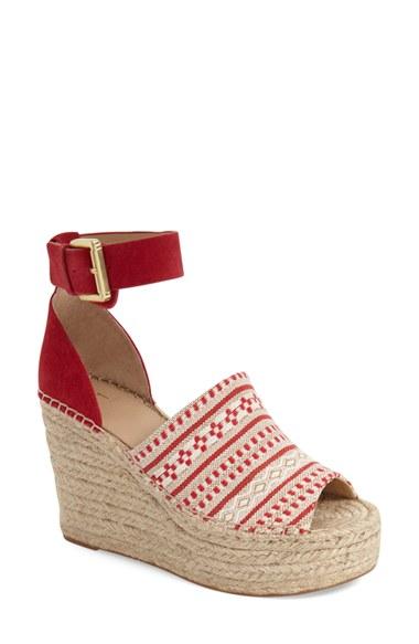 Women's Marc Fisher Ltd 'adalyn' Espadrille Wedge Sandal M - Red