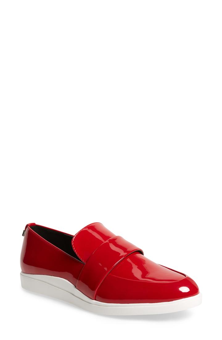 Women's Calvin Klein Serine Loafer .5 M - Red