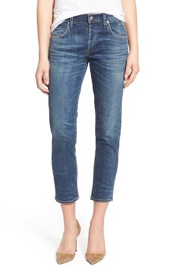 Women's Citizens Of Humanity 'elsa' Crop Slim Jeans - Blue