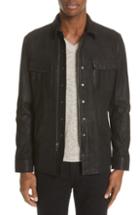 Men's John Varvatos Leather Jacket Eu - Black