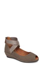 Women's Gentle Souls Lisa Wedge Sandal M - Grey