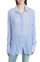 Women's Elizabeth And James Francois Exaggerated Sleeve Shirt - Blue