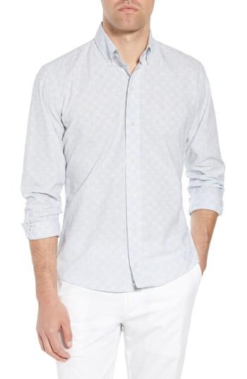 Men's Ledbury Tamarack Slim Fit Stripe Sport Shirt 35 - Blue