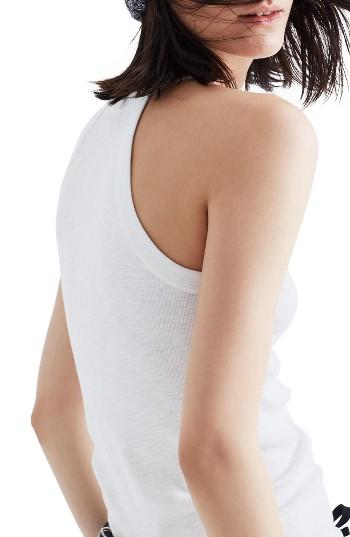 Women's Madewell High Neck Tank - White