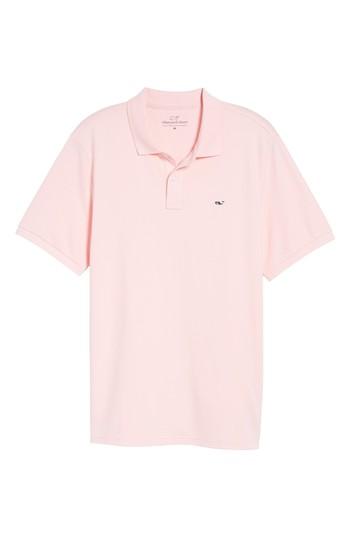 Men's Vineyard Vines Fit Pique Polo, Size X-large - Pink