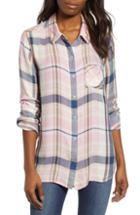 Women's Caslon Checkered Button Down Shirt Regular - Blue