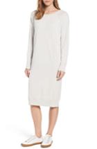 Women's Treasure & Bond Off The Shoulder Fleece Knit Dress - Grey