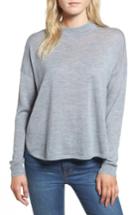 Women's Madewell Mock Neck Boxy Pullover, Size - Grey