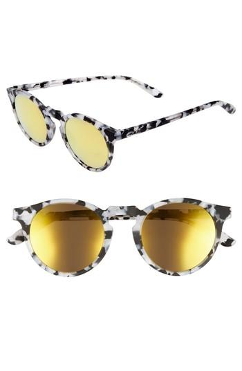Women's Maho Stockholm 48mm Polarized Round Sunglasses - Marble