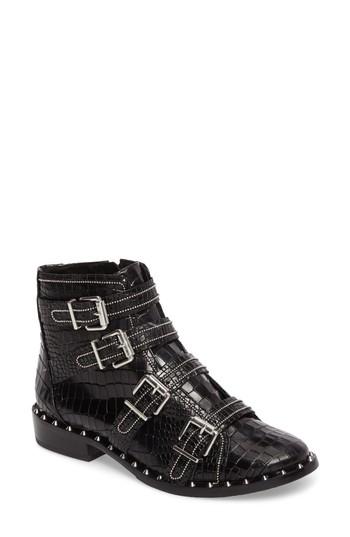 Women's Schutz Darcey Studded Croc Embossed Bootie