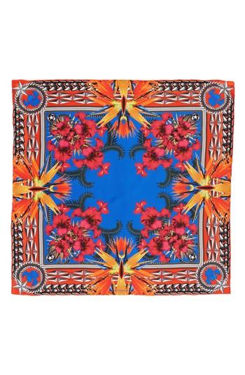 Women's Givenchy Iris Silk Twill Square Scarf, Size - Blue