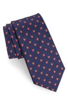 Men's Bonobos Peach Toss Print Silk Tie, Size - Orange