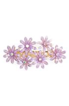 Tasha Enamel Flower Barrette, Size - Purple