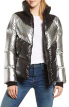 Women's Mackage Water Repellent Down Hooded Jacket - Black