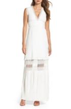 Women's Foxiedox Jasmine Lace Inset Pleated Dress - Ivory