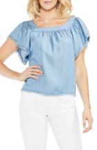 Women's Vince Camuto Chambray Peasant Top - Blue