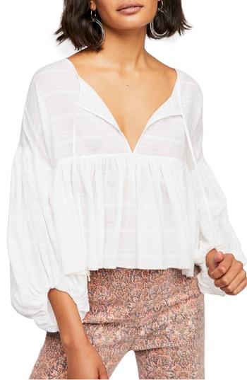 Women's Free People Beaumont Mews Blouse - Ivory