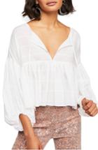 Women's Free People Beaumont Mews Blouse - Ivory