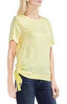 Women's Vince Camuto Side Drawstring Rumple Blouse, Size - Yellow