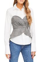 Women's Astr The Label Noah Blouse - Grey