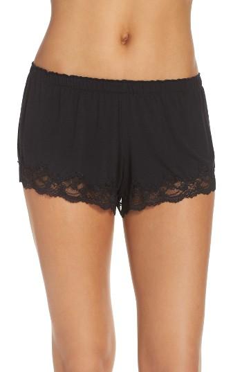 Women's Flora Nikrooz Snuggle Lounge Boyshorts - Black