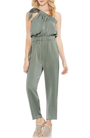 Women's Vince Camuto One-shoulder Crop Jumpsuit - Green
