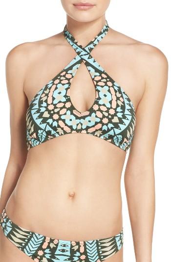 Women's The Bikini Lab Folk Up The Sun Bikini Top - Green