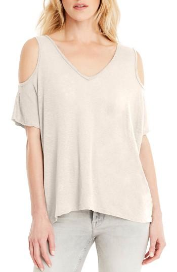 Women's Michael Stars Cold Shoulder Tee, Size - Ivory