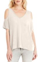Women's Michael Stars Cold Shoulder Tee, Size - Ivory