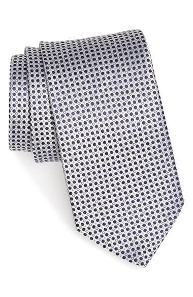 Men's Eton Dot Silk Tie, Size - Grey