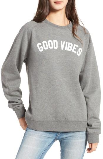 Women's Sub Urban Riot Good Vibes Willow Sweatshirt - Grey