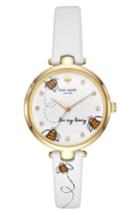Women's Kate Spade Holland Bee Leather Strap Watch, 34mm