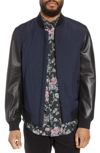 Men's Calibrate Trim Fit Bomber Jacket - Blue