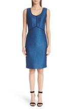 Women's St. John Collection Luster Sequin Knit Dress - Blue