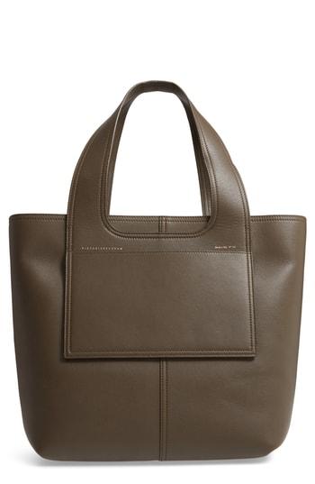 Victoria Beckham Apron Leather Tote - Black
