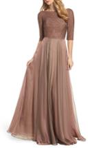 Women's La Femme Embellished Bodice Gown - Burgundy