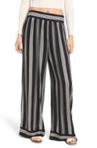 Women's Band Of Gypsies Herringbone Wide Leg Pants - Black