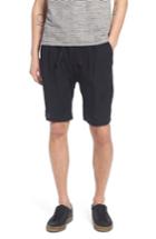 Men's Treasure & Bond Pleat Tie Waist Linen Shorts - Black