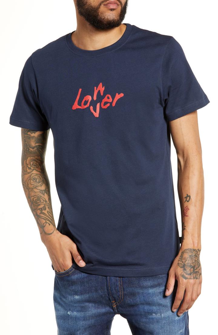 Men's Wesc Max Lo-er Graphic T-shirt - Blue