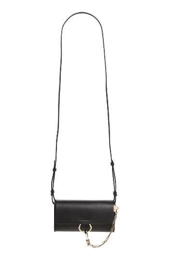 Women's Chloe Faye Leather Wallet On A Strap - Yellow