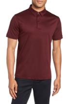 Men's Calibrate Clean Dressy Trim Fit Polo - Burgundy