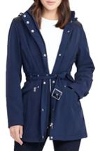 Women's Lauren Ralph Lauren Belted Hooded Soft Shell Jacket - Blue