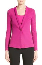 Women's Armani Collezioni Ottoman Jersey One Button Jacket - Pink