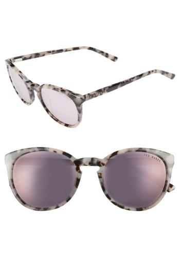 Women's Ted Baker London 53mm Round Sunglasses - Ivory