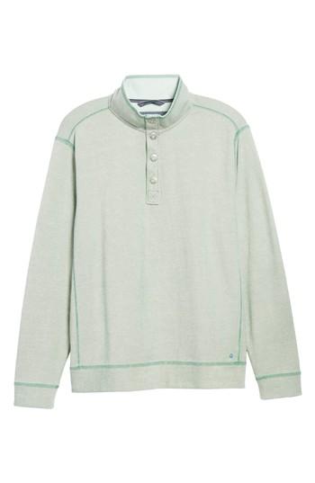 Men's Tommy Bahama Ocean Mist Quarter-snap Pullover, Size - Green