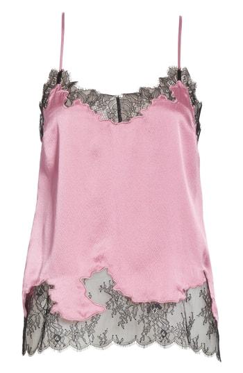 Women's Robert Rodriguez Lace Trim Silk Camisole - Pink