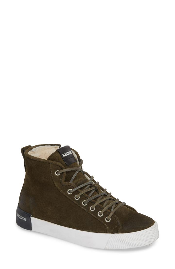 Women's Blackstone Ql70 Genuine Shearling Lined Sneaker Us / 37eu - Green