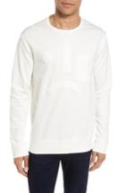 Men's French Connection French Terry Pullover, Size - White