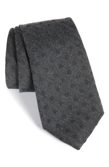 Men's Calibrate Lang Dot Tie, Size - Black